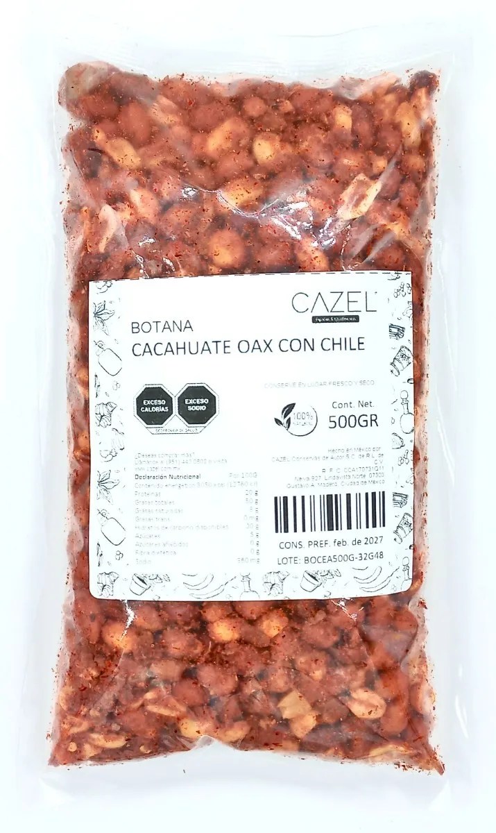 Cacahuate Enchilado Con Ajo Y Chile de Arbol Oaxaca 500g Mebuscar México