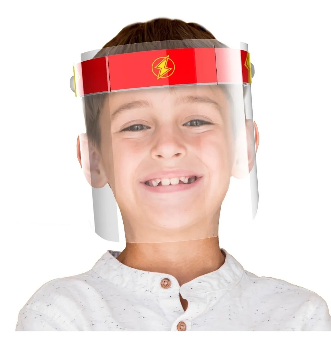 Mascara Infantil Face Shield Articulada Modelos Linha Herois Mebuscar
