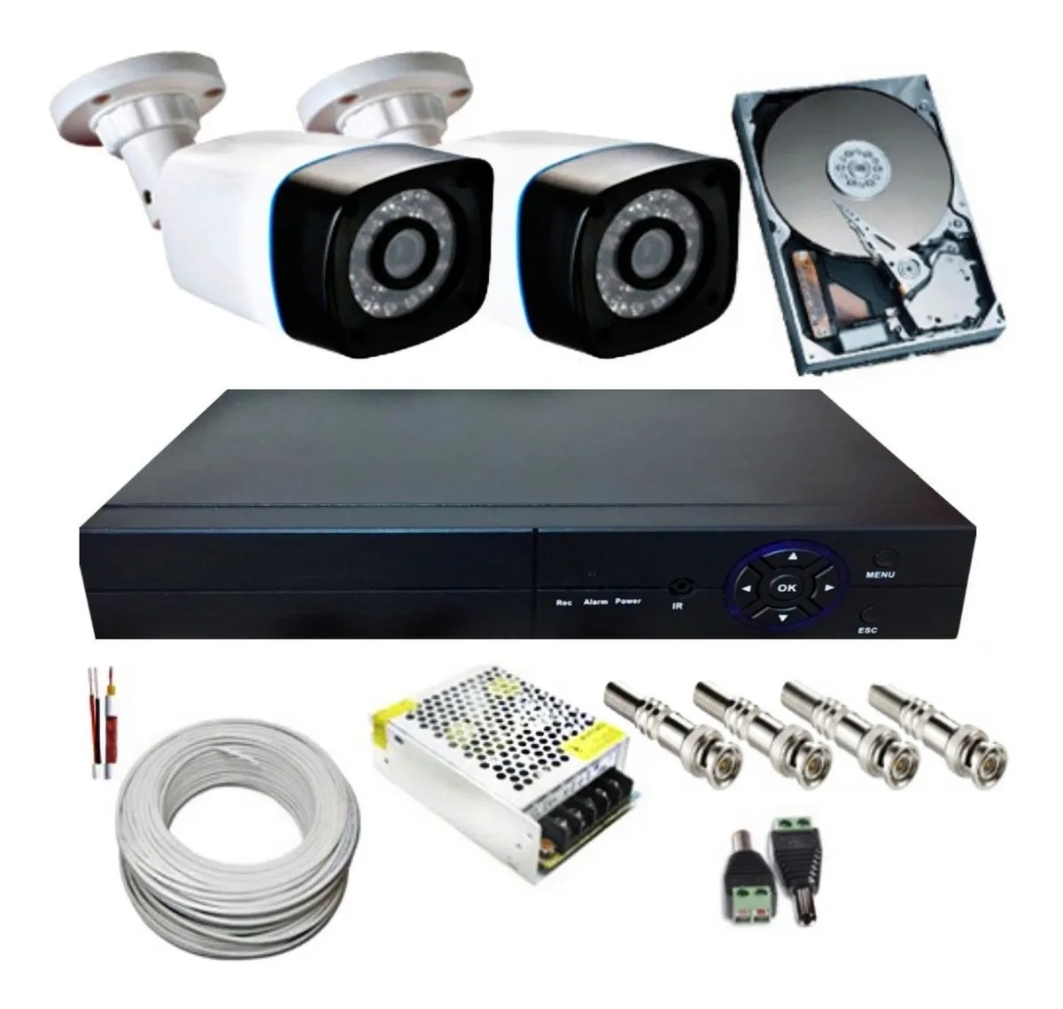 Kit Seguranca Acesso Celular 2 Cameras Dvr 4 Canais Oferta Mebuscar