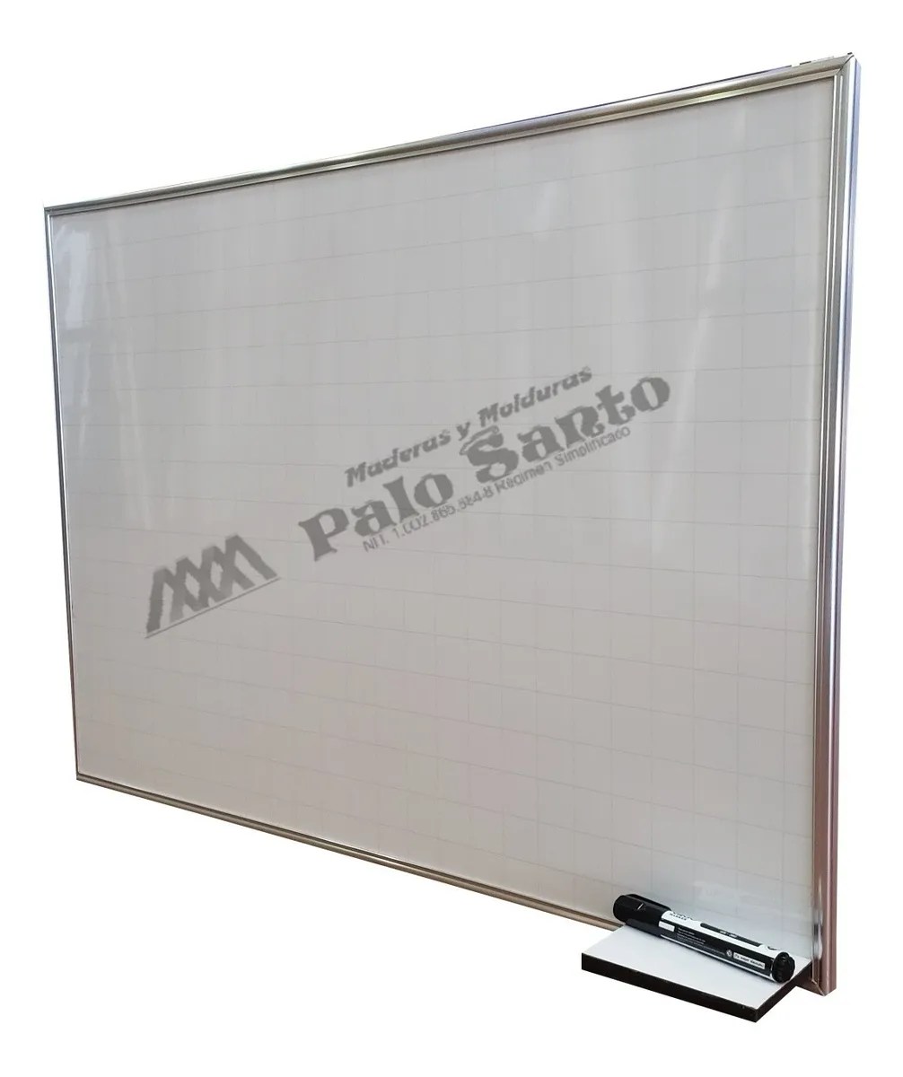 Tablero Acrilico Cuadriculado 120 X 80 Cm Perfil En Aluminio Mebuscar