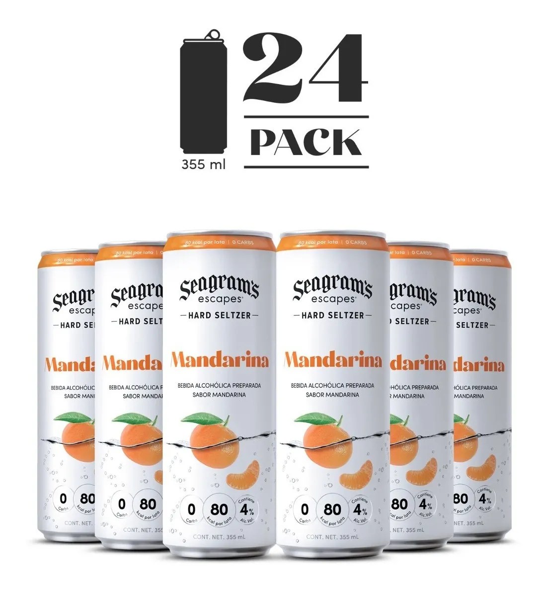 Seagrams Escapes Hard Seltzer Sabores 24 Latas 355 Ml Mebuscar México