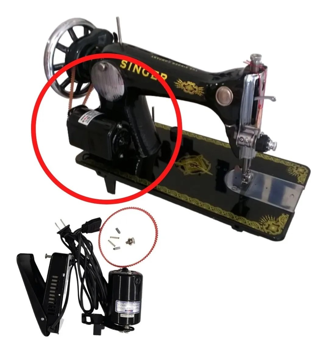 Kit Motor para Maquina de Coser Singer Pedal Y Accesorios | Mebuscar México