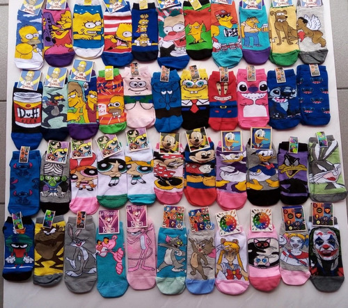 Medias Soquetes Animados Por Mayor - 36 U (3 Packs X 12 U ) , Compra Y Venta