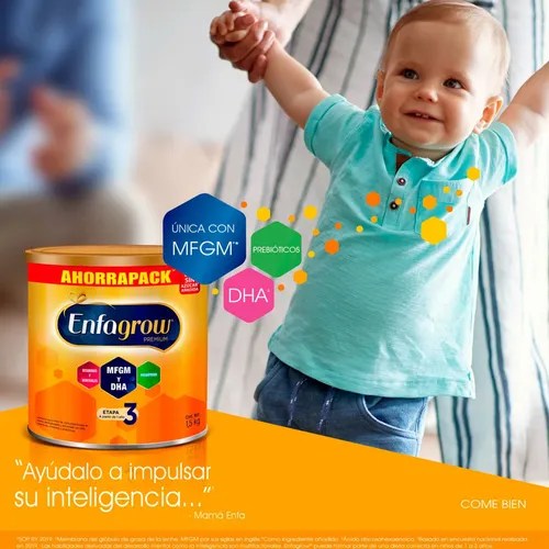 Leche De Fórmula En Polvo Mead Johnson Enfagrow Premium 3 Sabor Natural