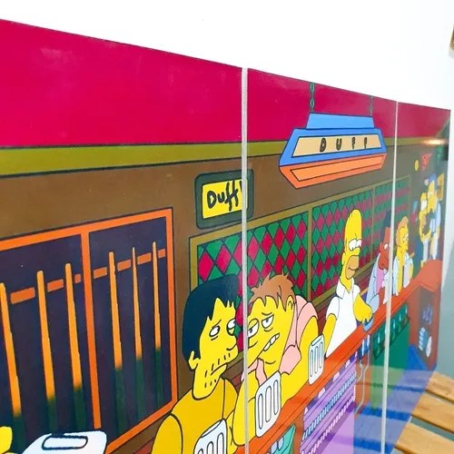 Cuadro Los Simpsons Bar Moe Triptico La Ultima Cena Grande 6.990 en