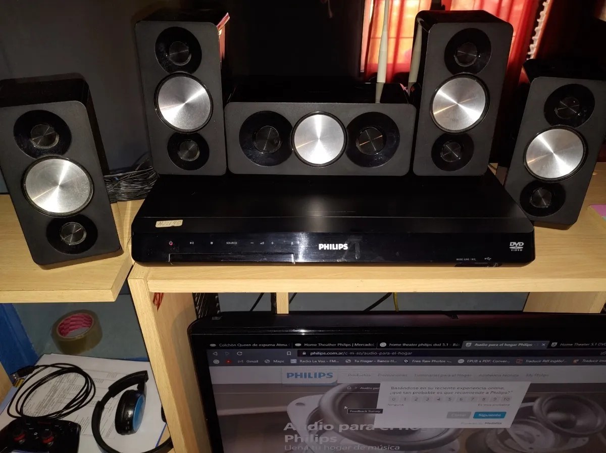 Home Theater Philips Htd 551055 1000w Mebuscar Argentina