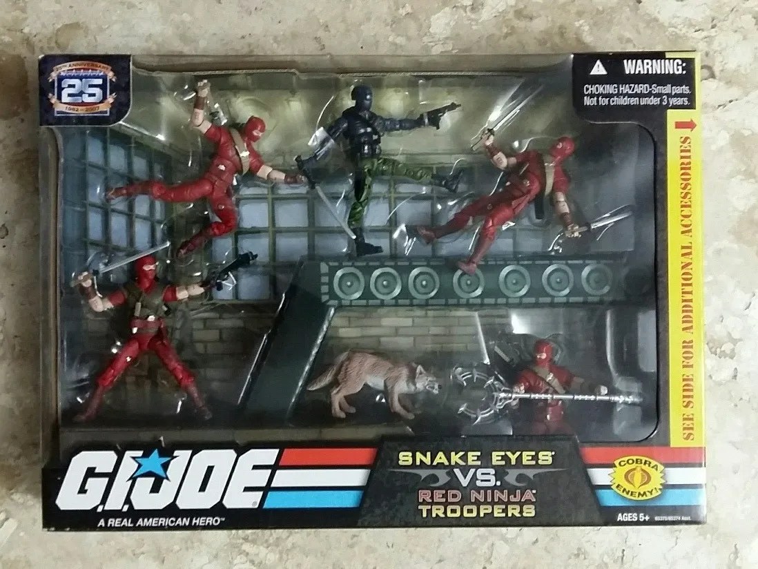 Snake Eyes Vs Red Ninjas Gi Joe 25th Comandos em Acao Mebuscar Brasil