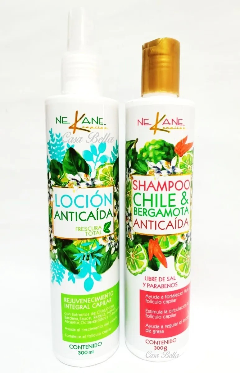 Shampoo Nekane De Chile Y Bergamota Anti Caida Cabello 300 G Mebuscar México