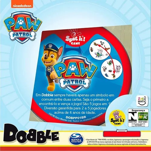 Dobble Paw Patrol Patrulha Canina Jogo Galápagos Português R 110 em Tanabi São Paulo