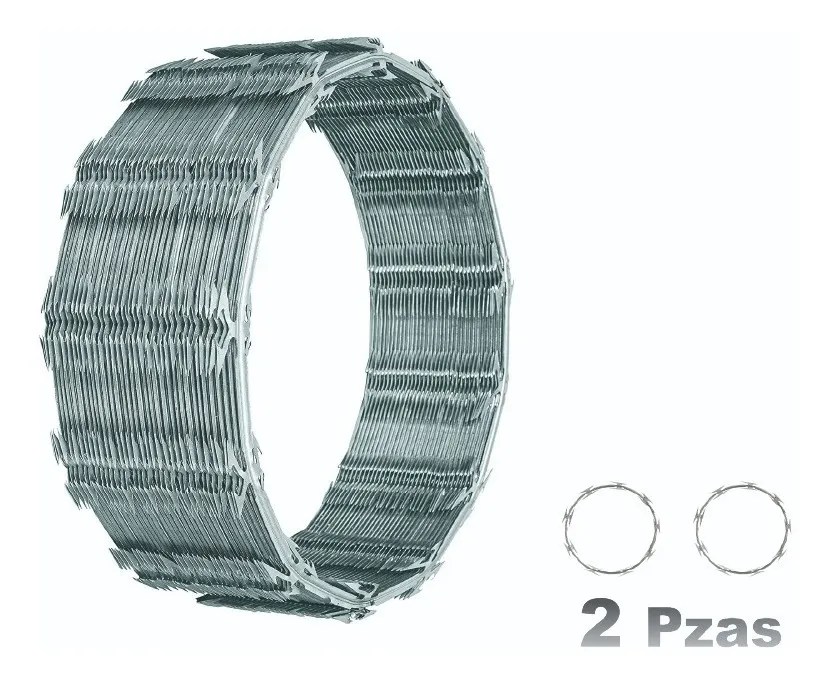 2 Concertina Galvanizada Mod Arpon 8 Mts 1 Kg de Alambre Mebuscar México