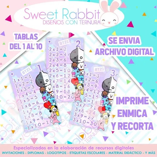 Kit Imprimible De Etiquetas Escolares Editables, Bt21 Mebuscar México