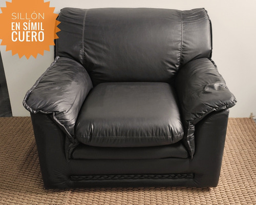 Sillón De 1 Cuerpo En Símil Cuero , Relleno Espuma. Usado, Compra Y Venta