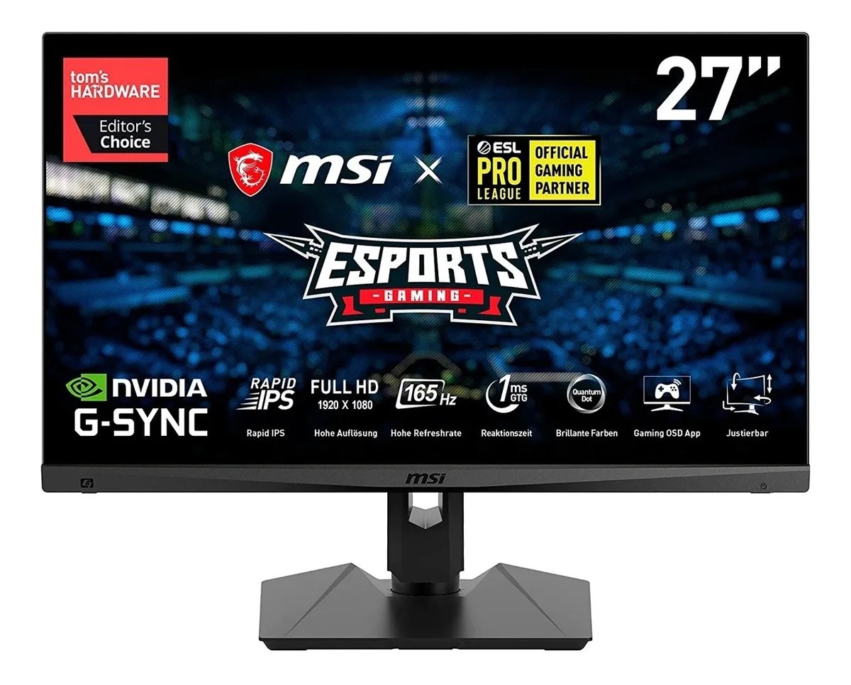 Monitor Msi Optix G273 27 Gsync Ips 165hz 1ms 300 Nits Vesa Mebuscar Peru