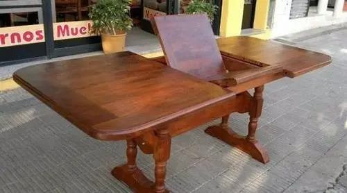 Mesa Algarrobo Extensible Trampa 1,80A2,40 8-10-12 Personas $11840 Im9Qa - Precio D Argentina