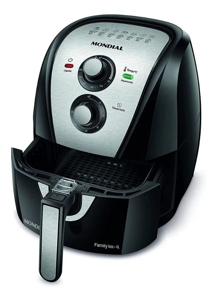 Air Fryer Fritadeira Mondial Family Inox Com 4 Litros 1500 W Mebuscar