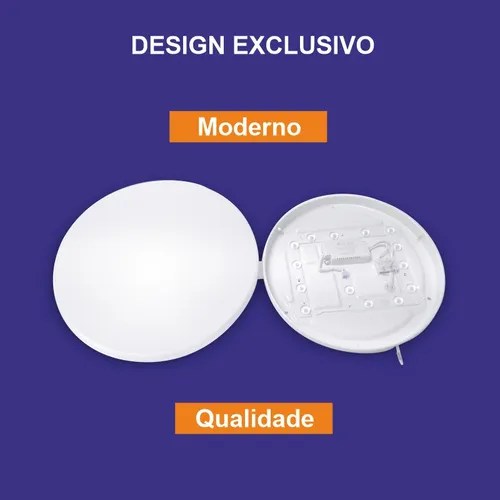 Luminária Led Borda Infinita Plafon Sobrepor 48x48 Multicor R 199 em