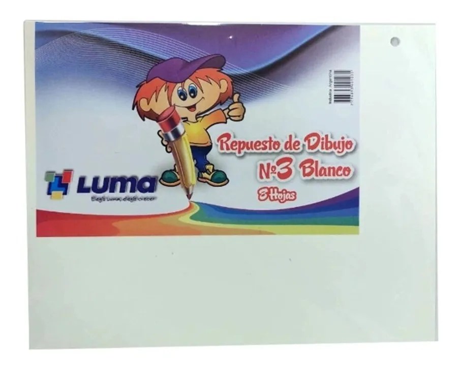Repuesto Dibujo N06 Blanco Luma para Carpeta de Mebuscar Argentina