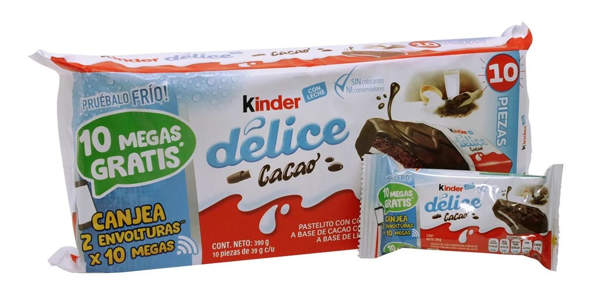 Caja Chocolate Kinder Delice En 14 Paquetes Con 10 Piezas Mebuscar México