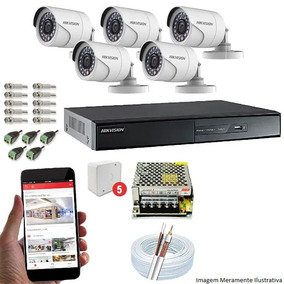 Kit Camera De Monitoramento Residencial Hikvision Kit De