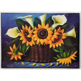 Cuadro Pintura Al Leo Alcatraces En Estado De Mexico En