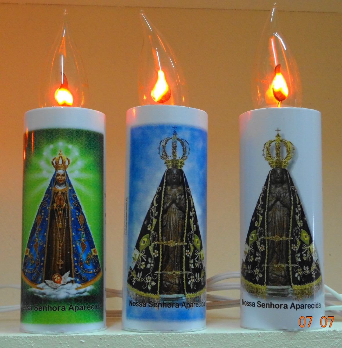 Vela Elétrica 7 Dias Nossa Senhora Aparecida Modelo 09 Mercado Livre