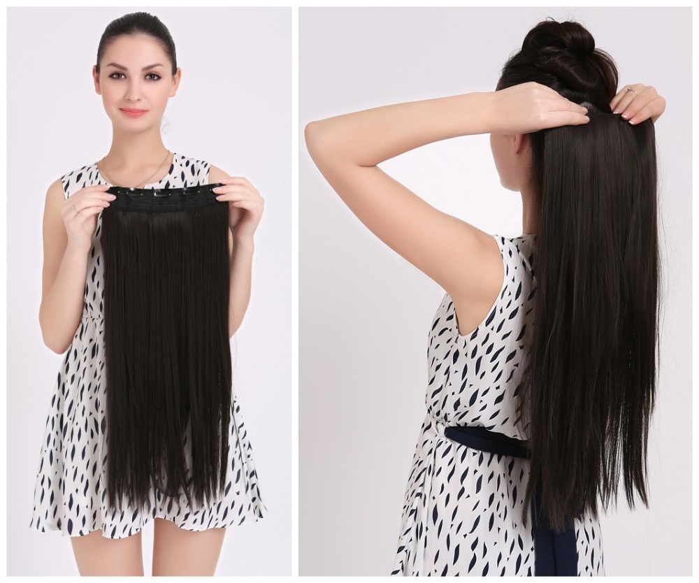 Extension De Cabello Natural 2 Mts Cortina Completa 22 PuLG Mercado Libre