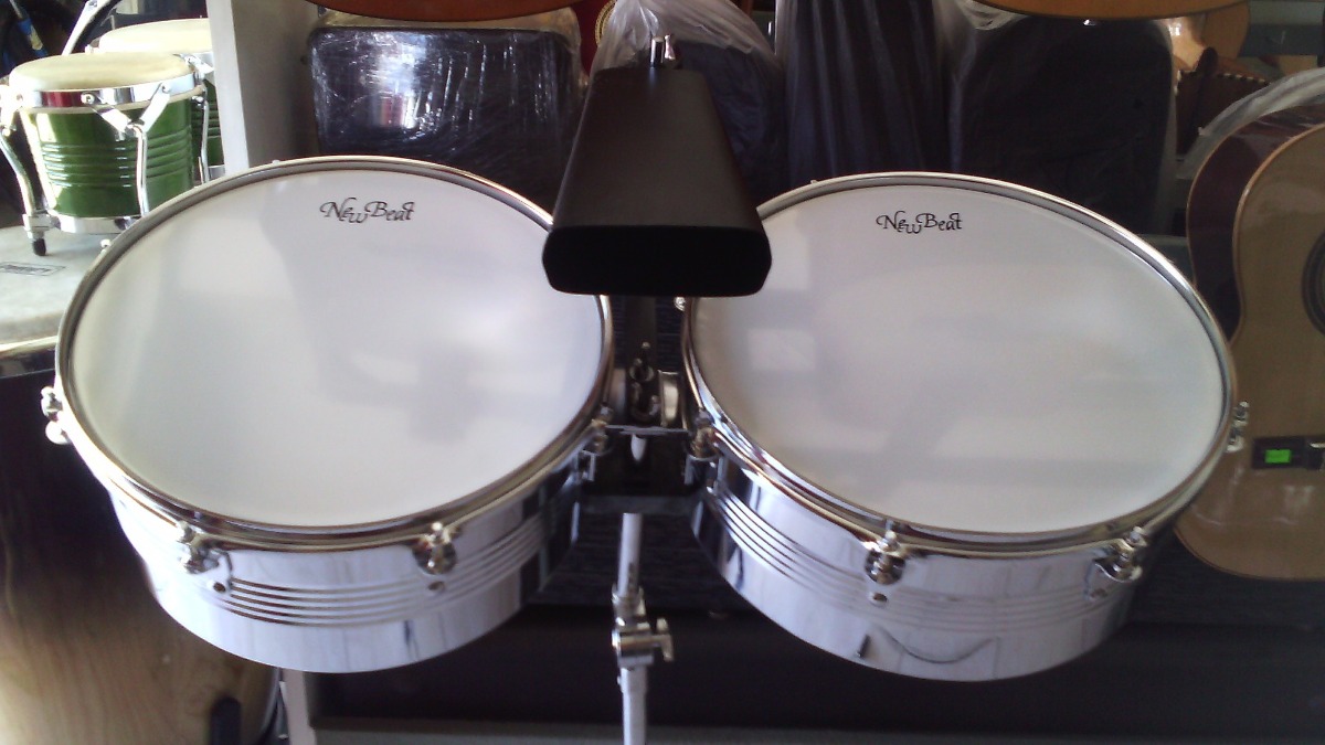 Timbales 14 Y 15 PuLG Vaso Corto Cencerro New Beat Lt256cas Envío gratis