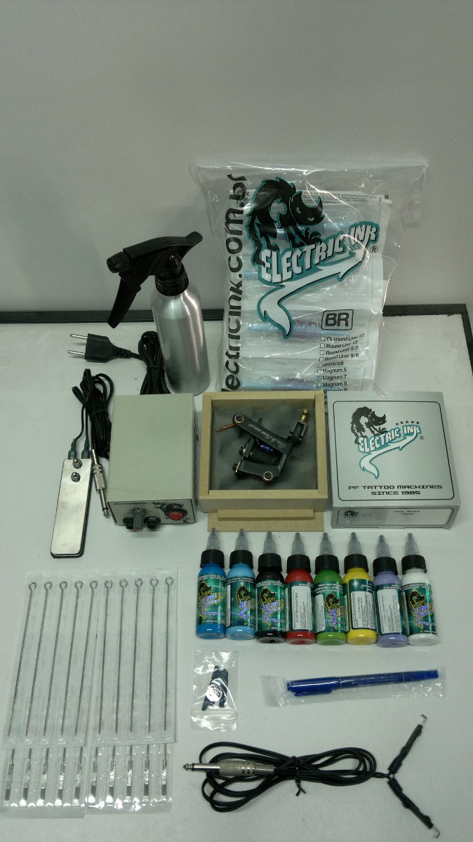 Mega Kit Tatuagem Máquina Paulo Fernando Electric Ink Tattoo Mercado