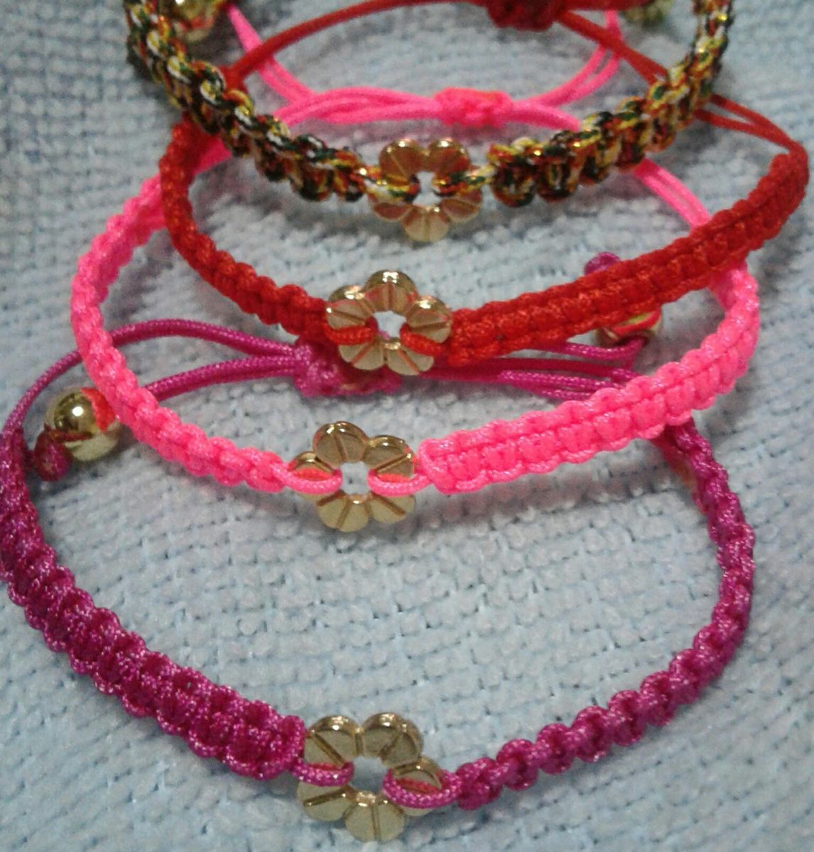 4 Pulseras De Hilo Chino, Dijes, Bisuteria, De Moda Mercado Libre