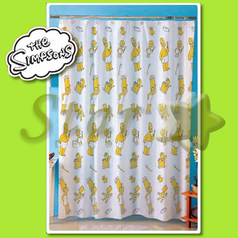 Cortina De Baño Los Simpsons Star Deco Mercado Envíos Mercado Libre
