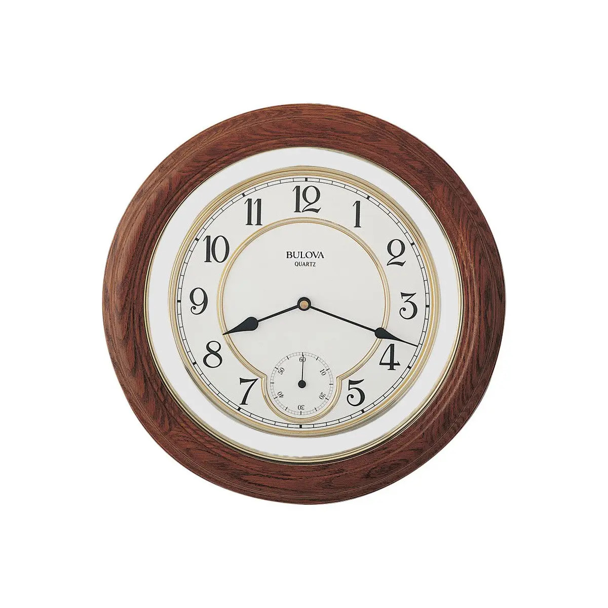 Reloj De Pared Bulova William Solid Oak Model C4596 Mercado Libre