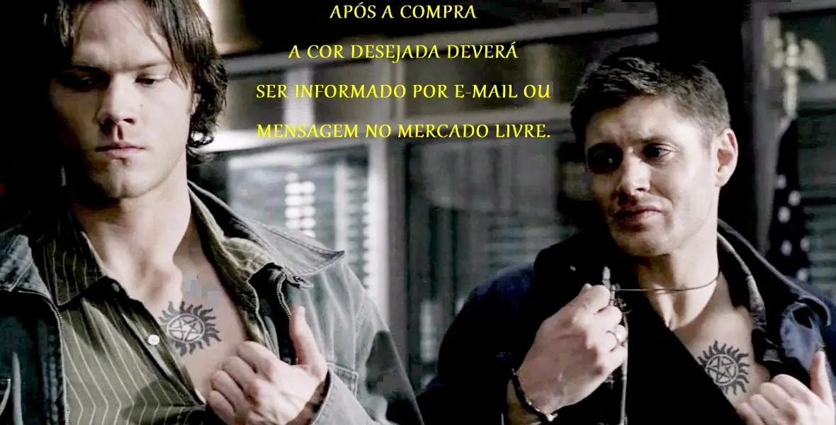Supernatural Tattoo Sam And Dean Tattoo Ideas Colar Supernatural Sobrenatural Tatuagem Pentagrama Com Fogo Mercado