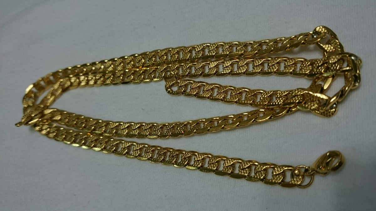 Cadena Cubana Diamantada Oro Laminado 24k Envio Gratis Mercado Libre