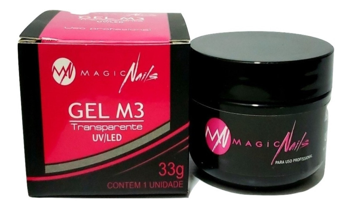 Gel M3 Magic Nails Clear 33 Gr Alongamento De Unhas Nf Mercado Livre