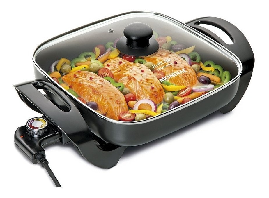 Panela Elétrica Mondial Quadrada Premium Preta 127v Pe03 Mercado Livre
