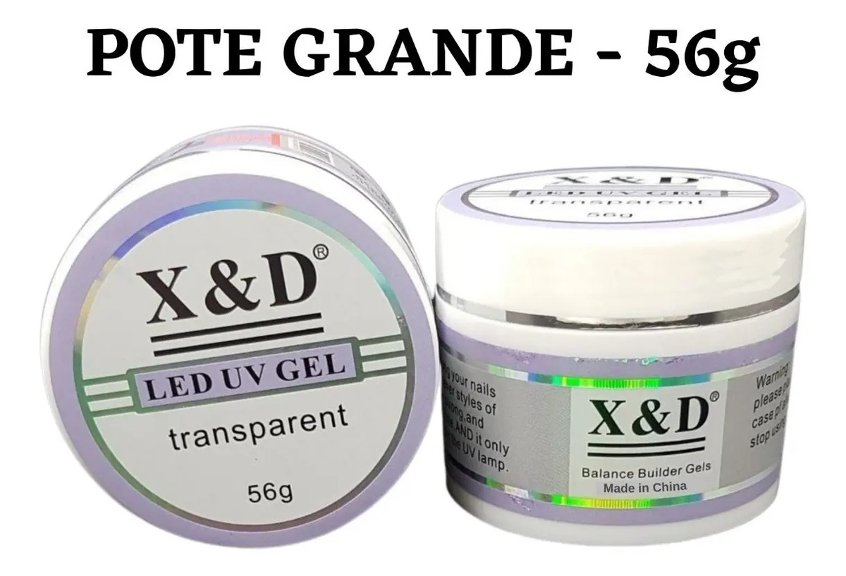 Gel Xed Led Uv Transparente 56g Alongamento Unha Gel Acrigel MercadoLivre