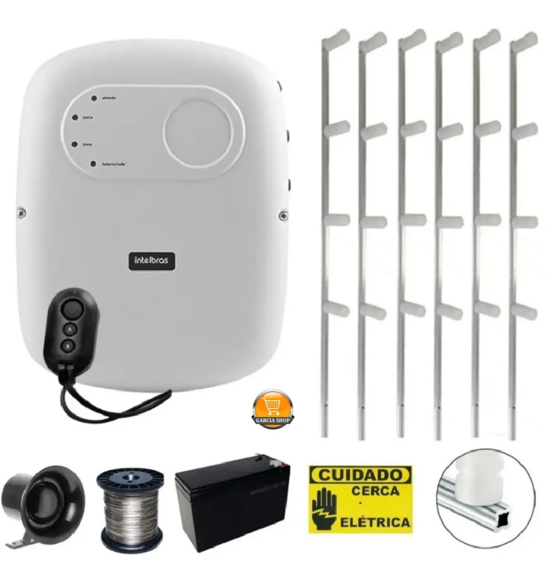 Kit Cerca Elétrica Intelbras 100 Metros Haste Estrela Forte Mercado Livre