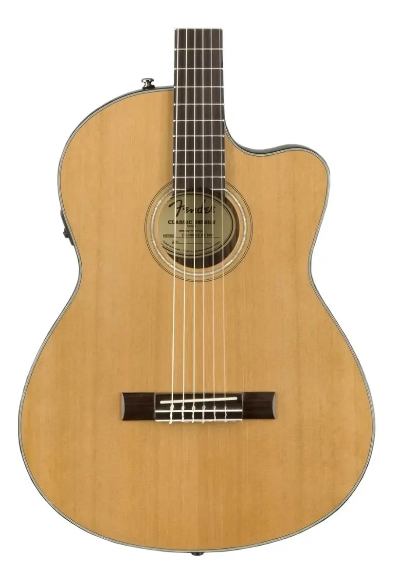Guitarra criolla electroacústica Fender Classic Design CN140SCE