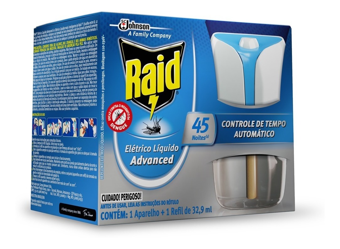 6 Repelente Raid Eletrico Liquido Mata Mosquitos 45 Noites Mercado Livre