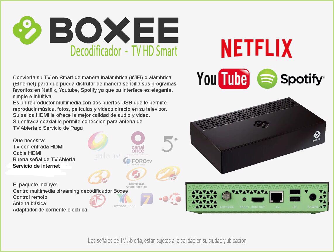 Decodificador Boxee Smart Tv Netflix Youtube Wifi +cablehdmi Mercado
