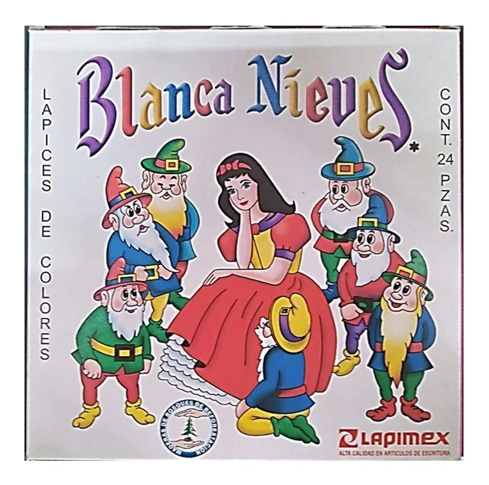 Lápices De Colores Blanca Nieves 24 Pza Largos Mercado Libre