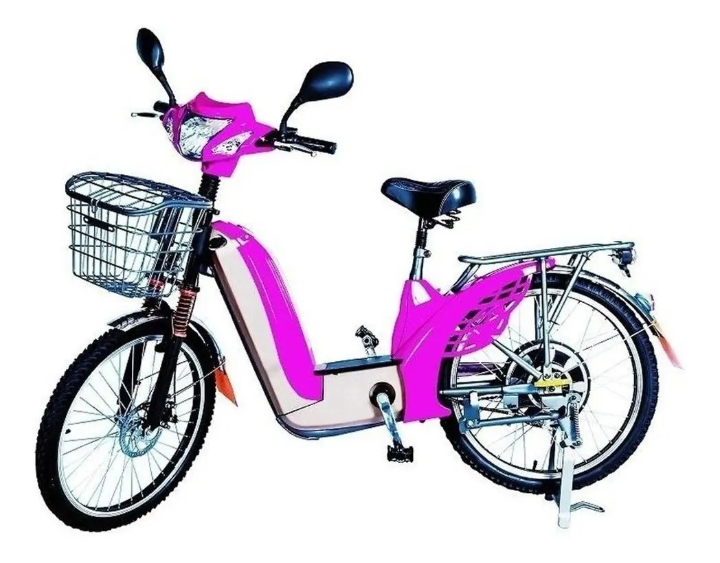 Bicicleta Elétrica Sousa Eco 350w 48v 12ah Rosa Mercado Livre