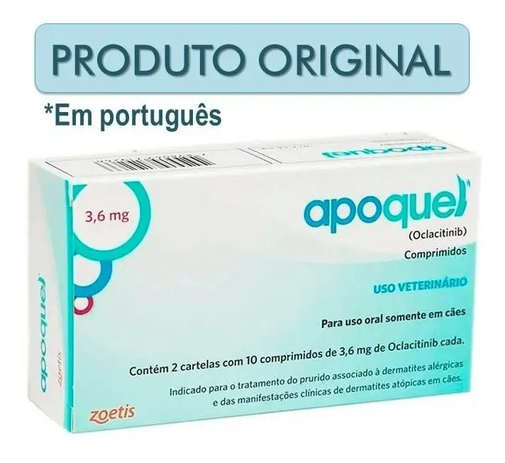 Apoquel Zoetis Dermatológico Para Cães 3.6mg Com 20 Comp Mercado Livre