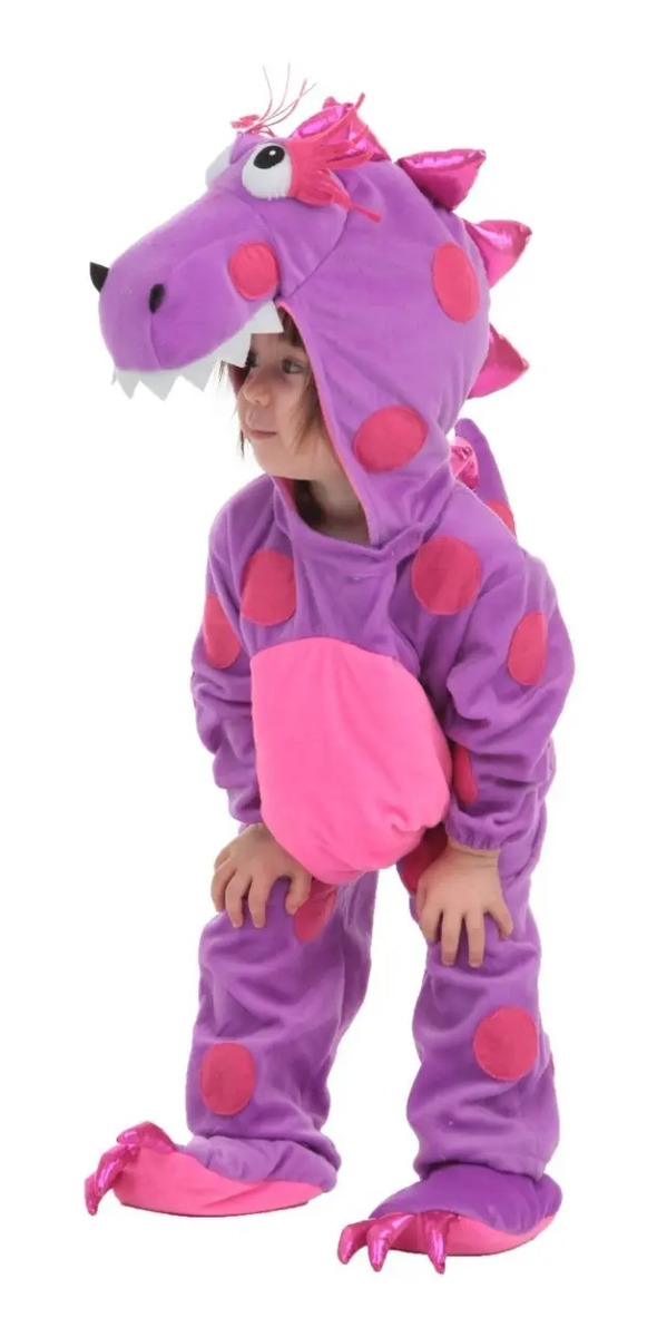 Disfraz Para Niña Teagan The Dragon Traje Dinosaurio Rosa Mercado Libre