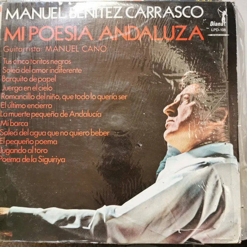 Disco Lpmanuel Benitez Carrasco Mi Poesia Andaluza Mercado Libre