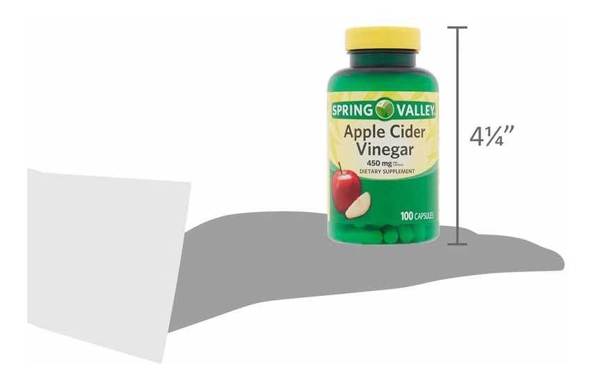 Spring Valley Apple Cider Vinegar, 450mg, 100 Caps Mercado Livre