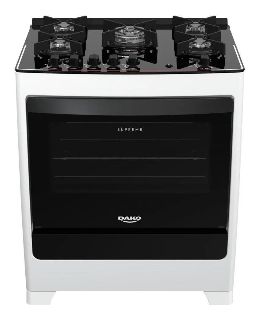 Fogão de piso Dako Supreme 5Q gás engarrafado 5 queimadores branco 127V
