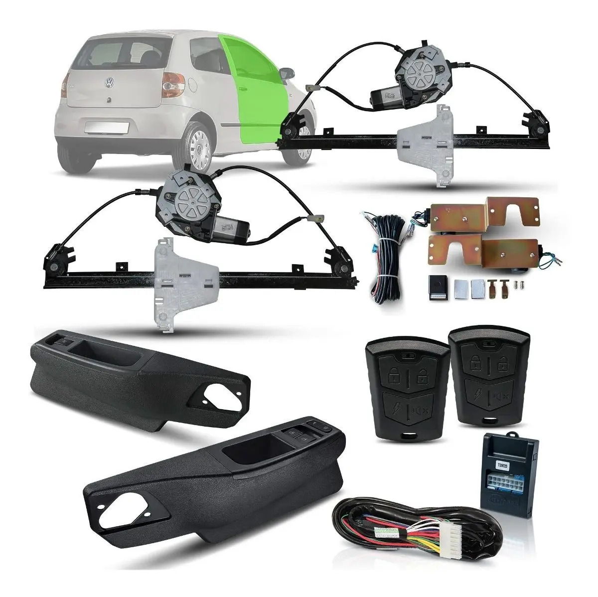 Kit Vidro Eletrico+trava+alarme Fox 2p Ate09 Graf Inteligent Mercado