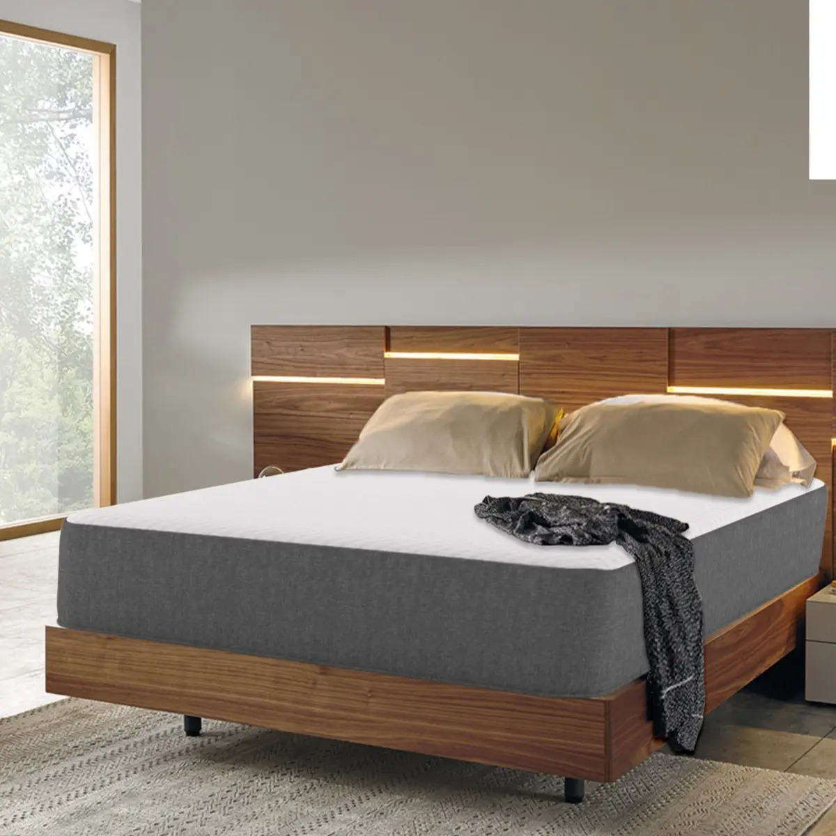 Colchón En Caja Queen Size Dormez Nube Luna Memory Foam Gel Meses sin
