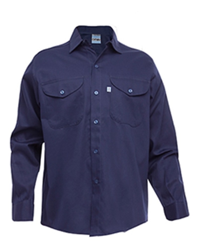 Camisa De Trabajo Ombu Azul Marino Talle 44 Mercado Libre